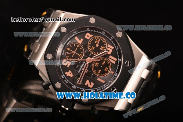 Audemars Piguet Royal Oak Offshore "57th Street" Rubberclad Bezel Best Edition Chrono Swiss Valjoux 7750 Automatic Steel Case with PVD Bezel and Arabic Numeral Markers (JF) - Click Image to Close
